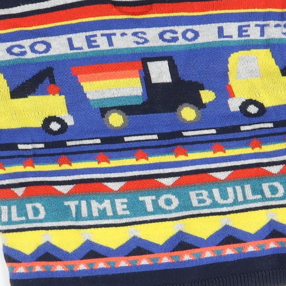 Brand and care label for Next Baby Multicoloured jumper, size 9-12, Months - Cars