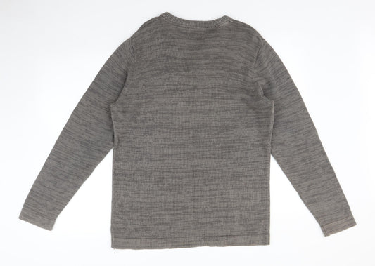 George Mens Grey Pullover Jumper Size M