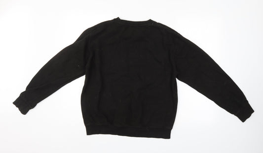 Just Hoods Mens Black Pullover Sweatshirt Size M