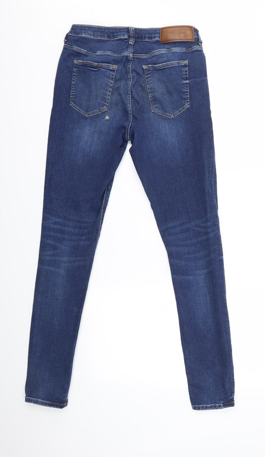 River Island Womens Blue Denim Skinny Jeans Size S L32 in