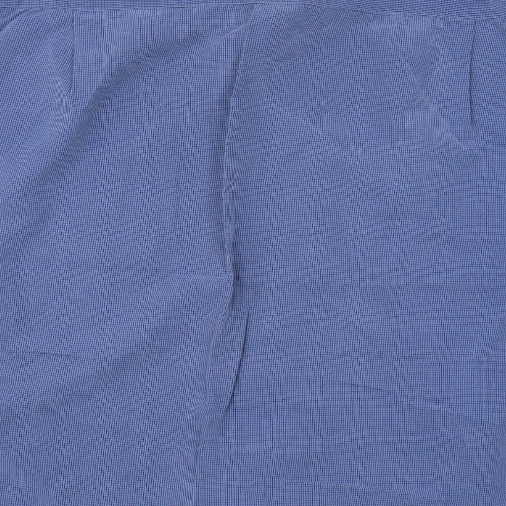 EWM Mens Blue Check Button-Up Size XL