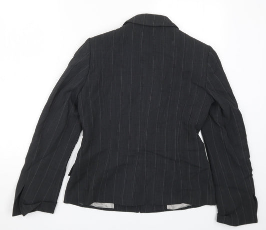 Principles Womens Grey Striped Jacket Suit Jacket Size 10