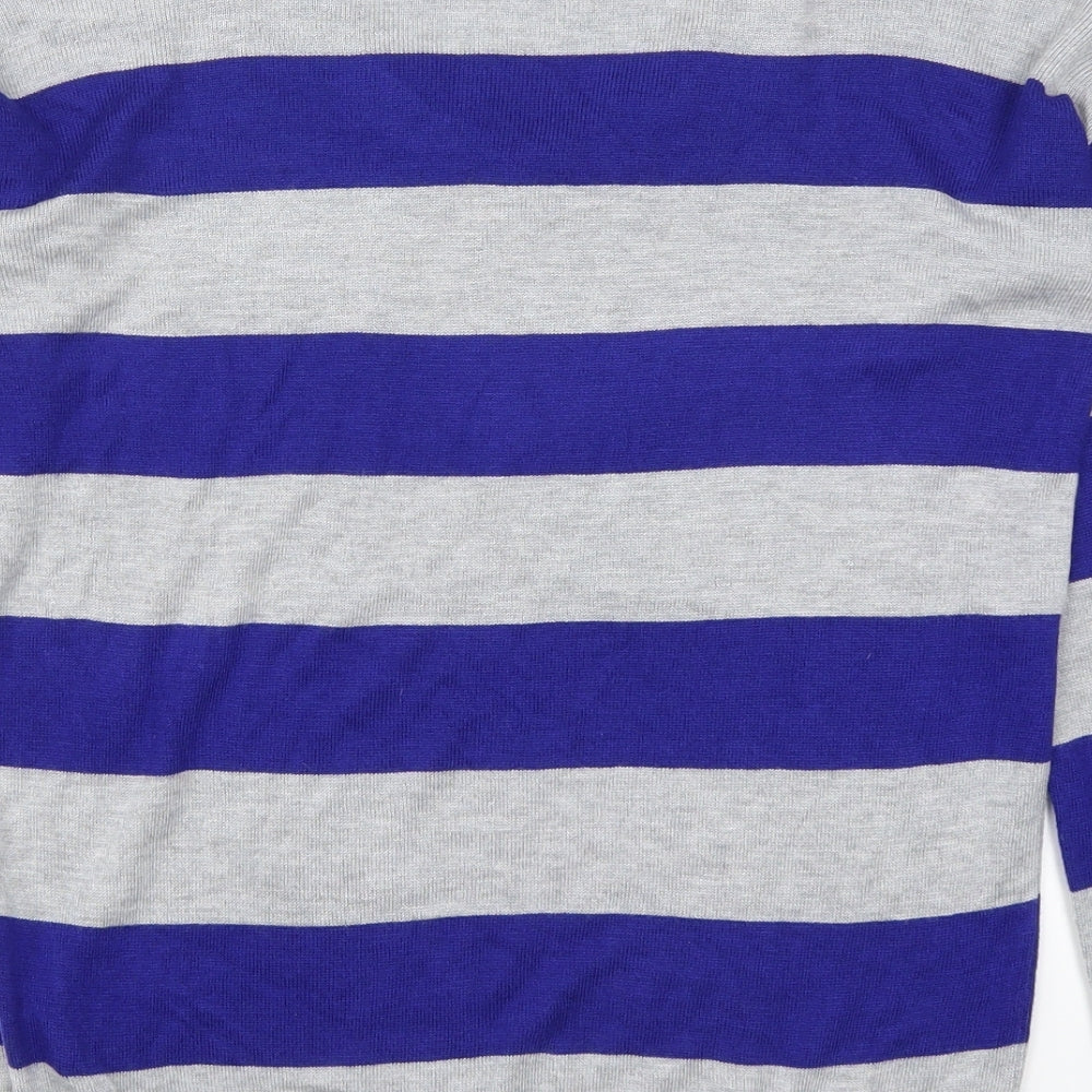 Atmosphere Womens Blue Striped Knit Pullover Jumper Size 8
