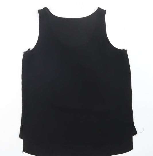Papaya Womens Black Basic Tank Size 8