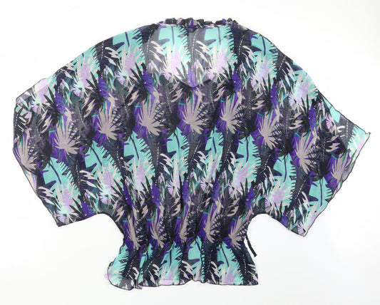Papaya Womens Purple Geometric Basic Blouse Size 10