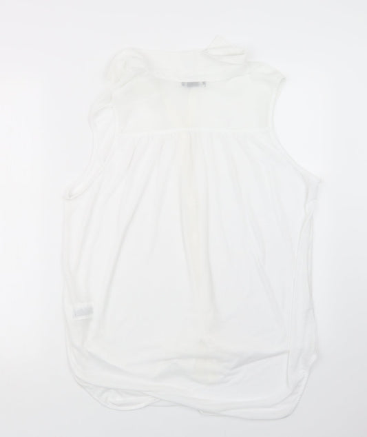 H&M Womens White Basic Button-Up Size M