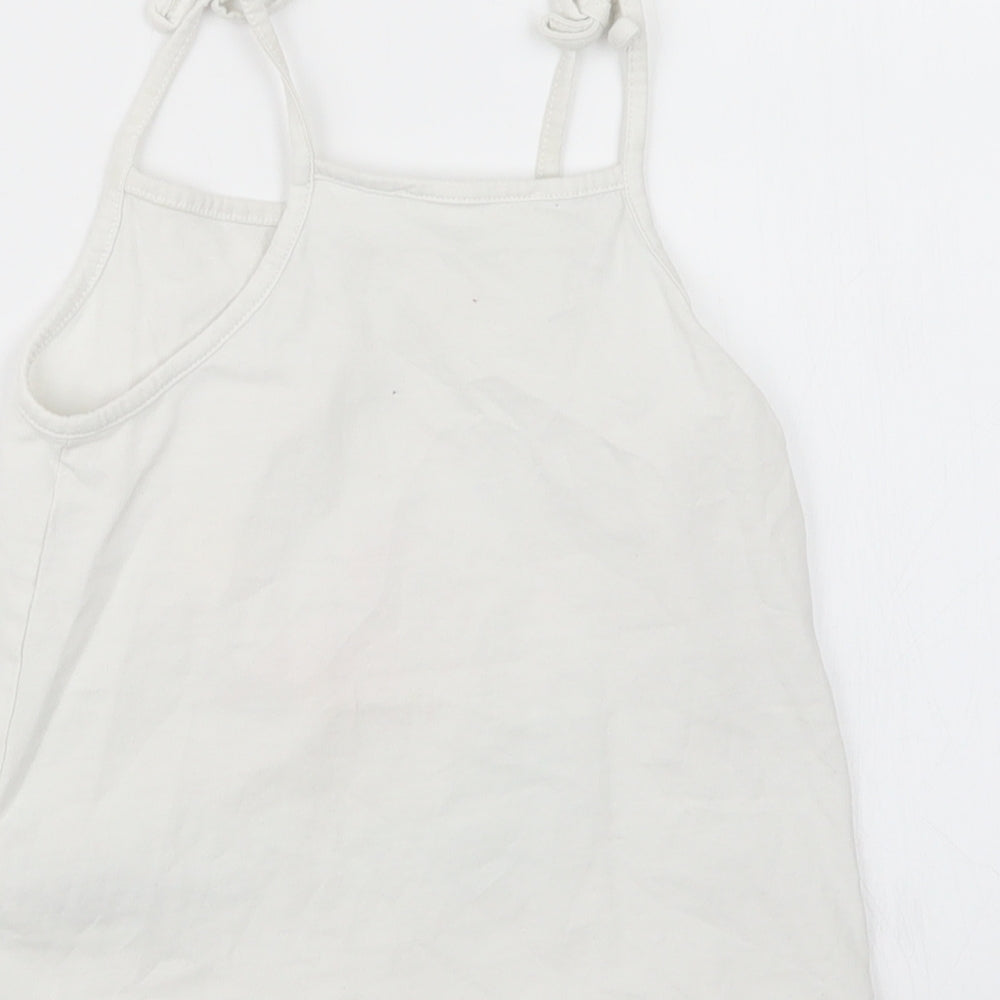 Marks and Spencer Girls White Basic Tank Size 5-6 Years