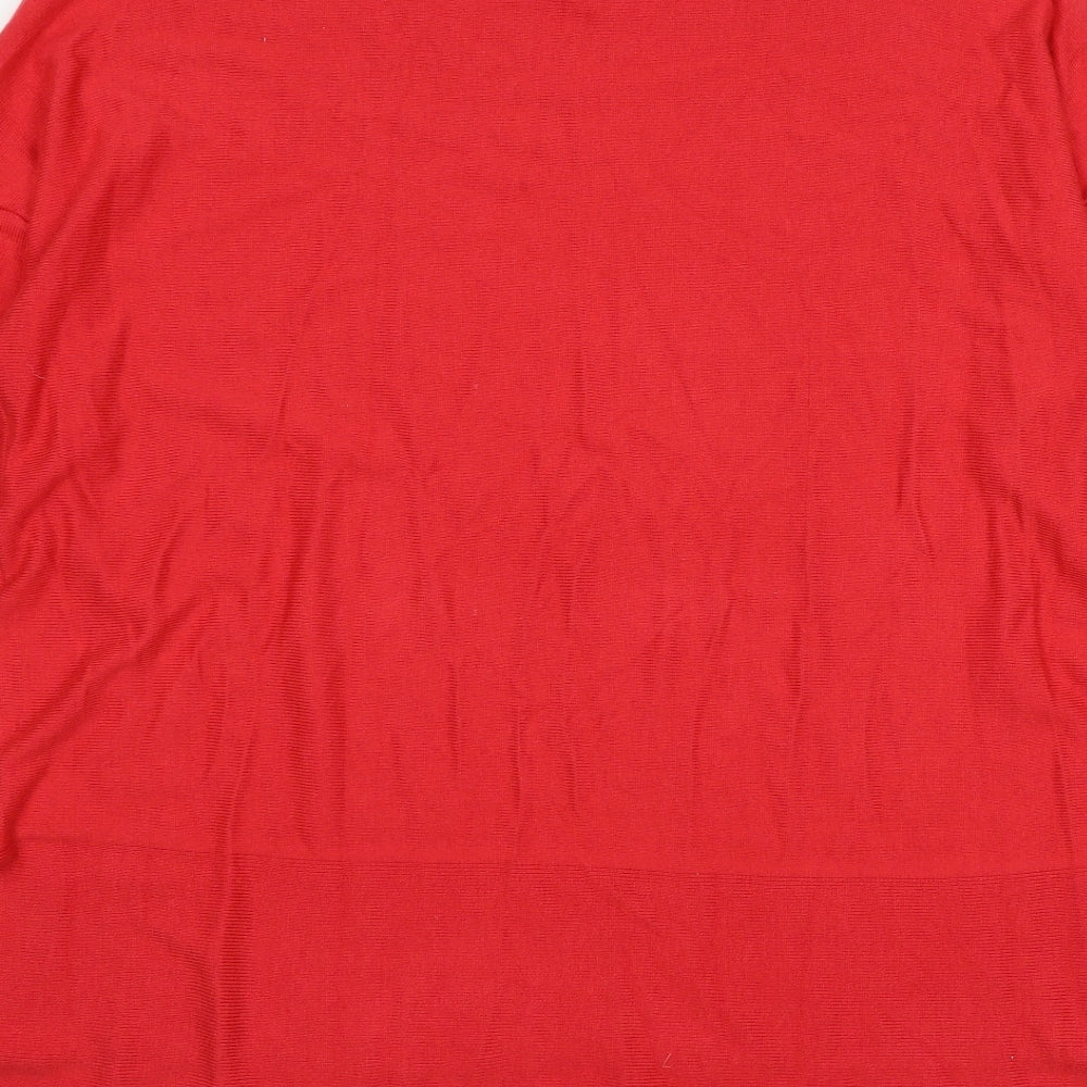 Peacocks Womens Red Knit Pullover Jumper Size M