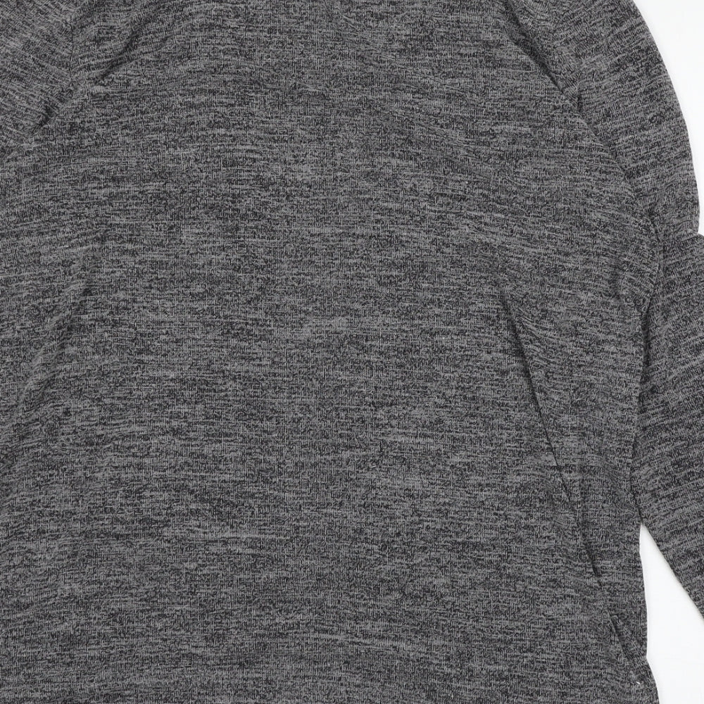 Free/quent Womens Grey Knit Cardigan Jumper Size M