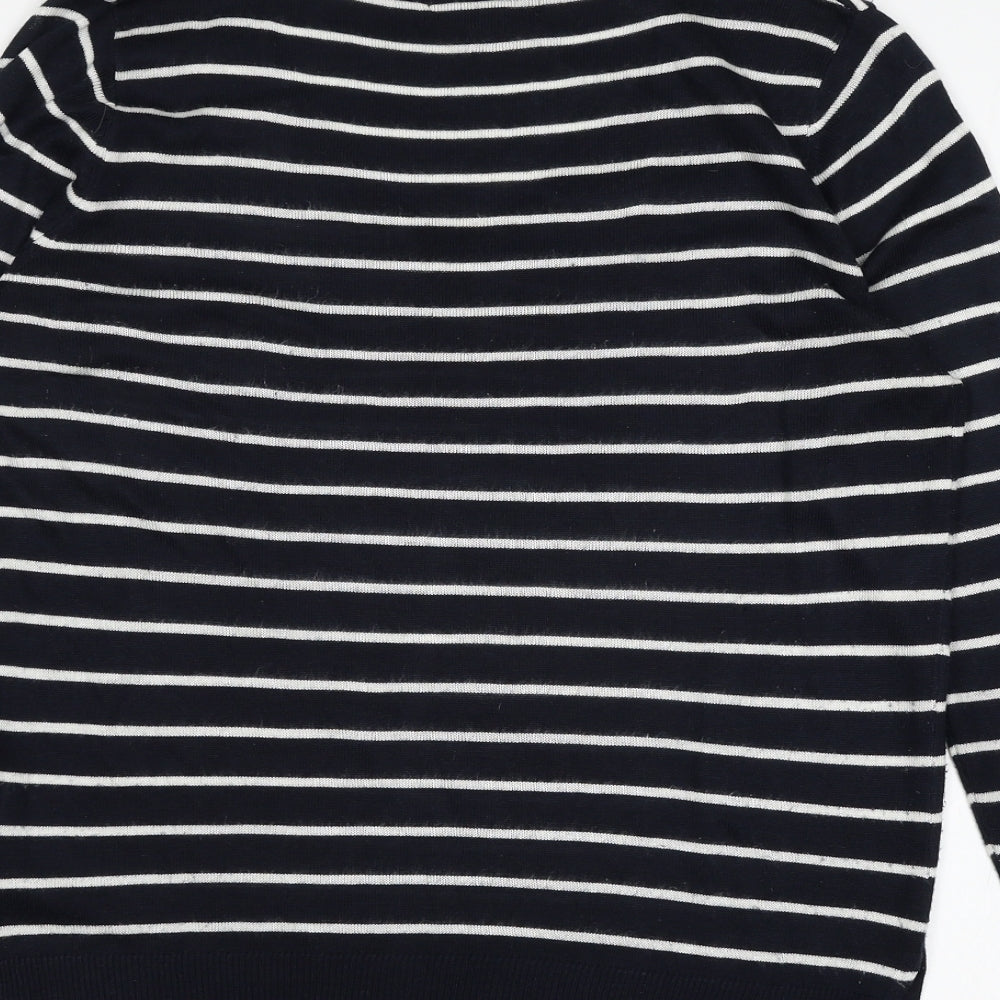 Atmosphere Womens Blue Striped Knit Pullover Jumper Size 12