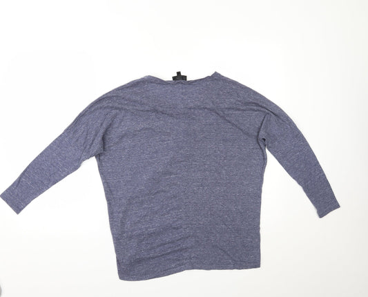 Topshop Womens Blue Basic Blouse Size 6