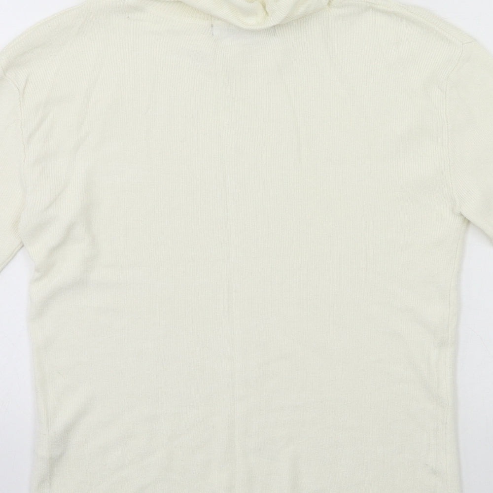 Primark Womens White Knit Pullover Jumper Size 12