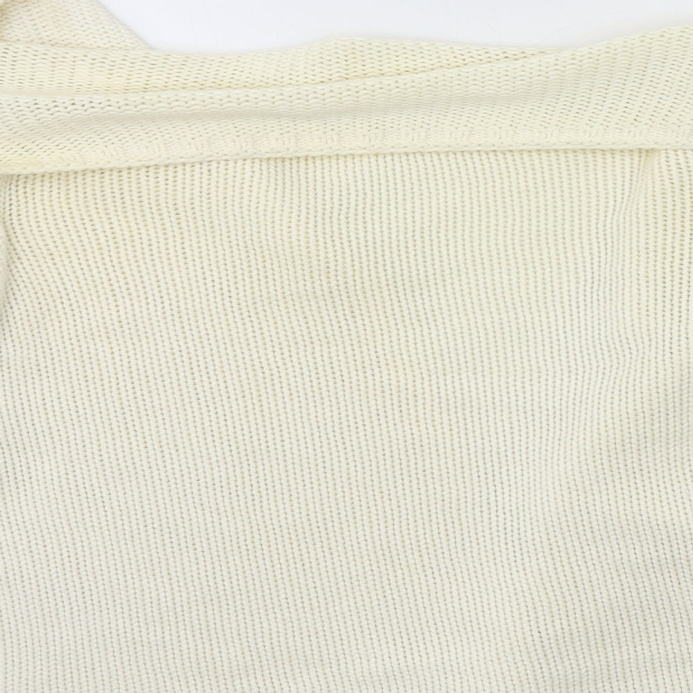 Preworn Womens Beige Knit Cardigan Jumper Size 10