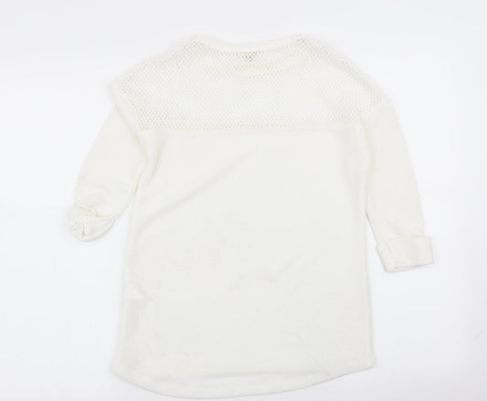 River Island Womens White Basic T-Shirt Size 6