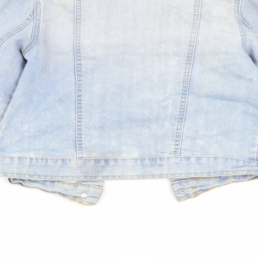 365 Womens Blue Jacket Size 8 - denim jacket