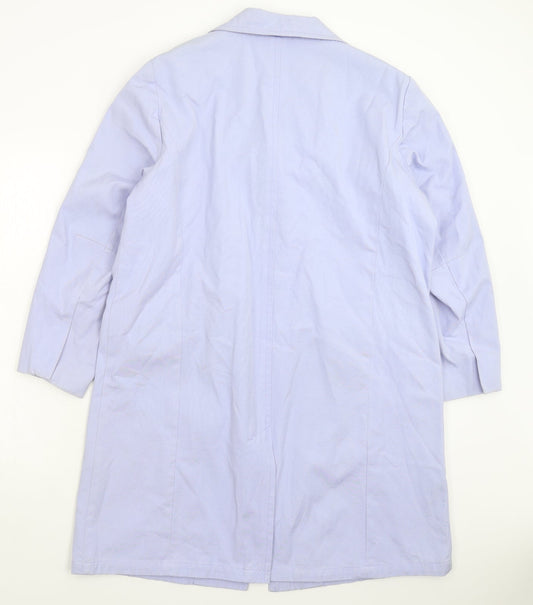 Agenda Womens Blue Overcoat Coat Size 16