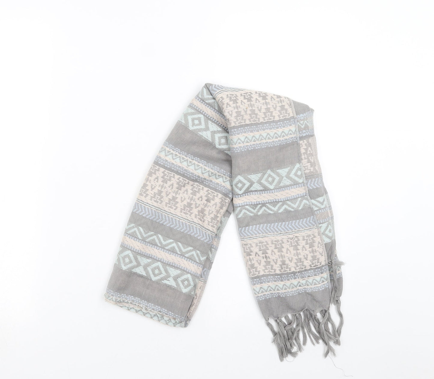 Primark Womens Grey Geometric Scarf