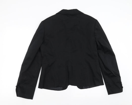 Preworn Womens Black Jacket Suit Jacket Size 16