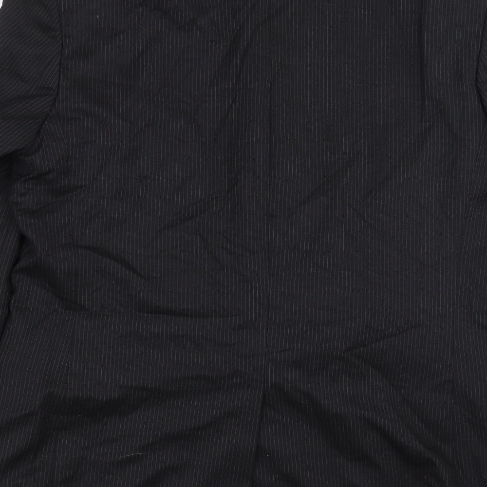 NEXT Mens Black Striped Jacket Suit Jacket Size 40