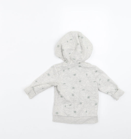 George Baby Grey Full Zip Jumper Size 3-6 Months - sun print