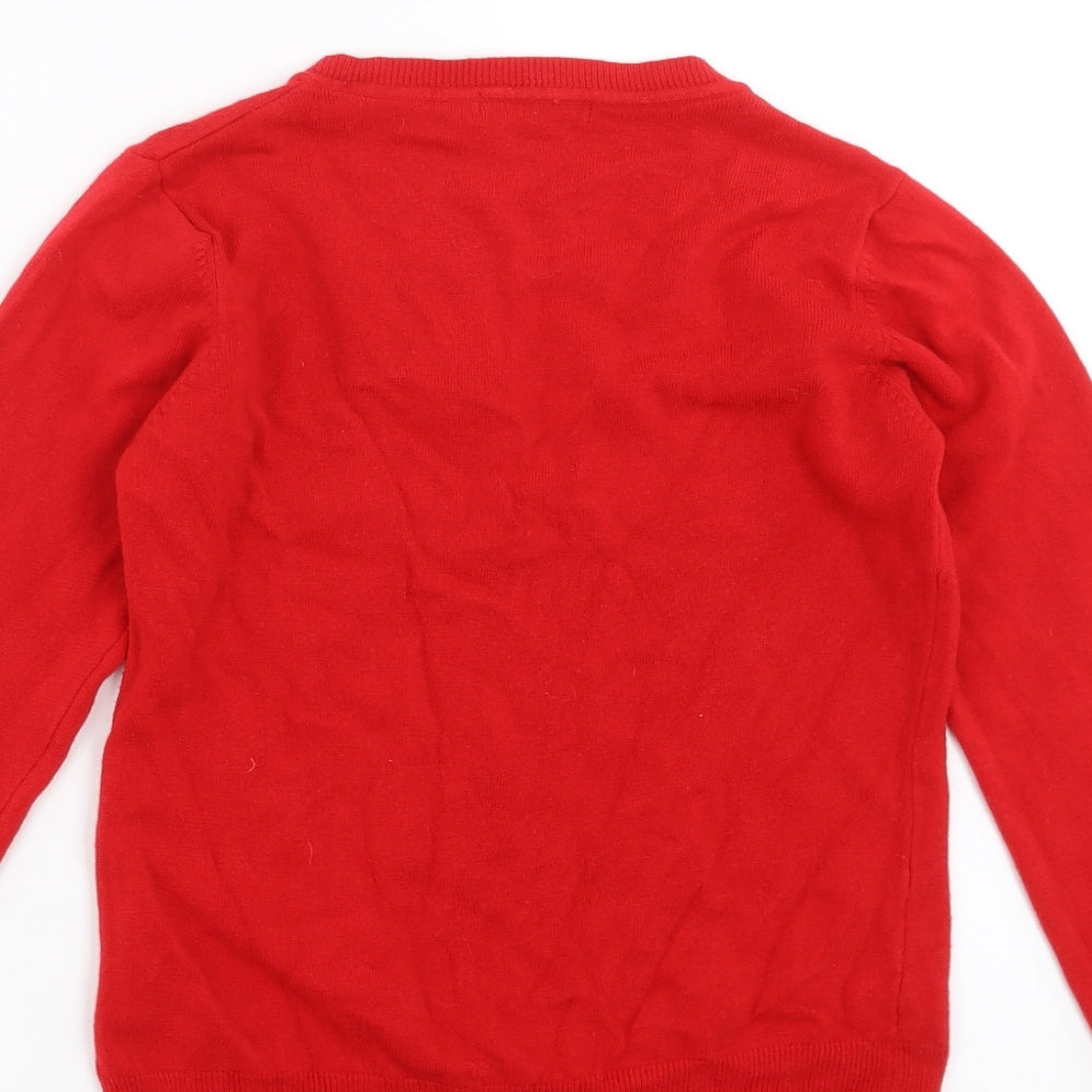 Primark Womens Red Knit Pullover Jumper Size 8