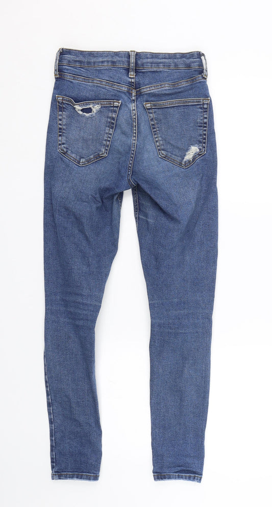 Topshop Womens Blue Denim Skinny Jeans Size 26 L26 in