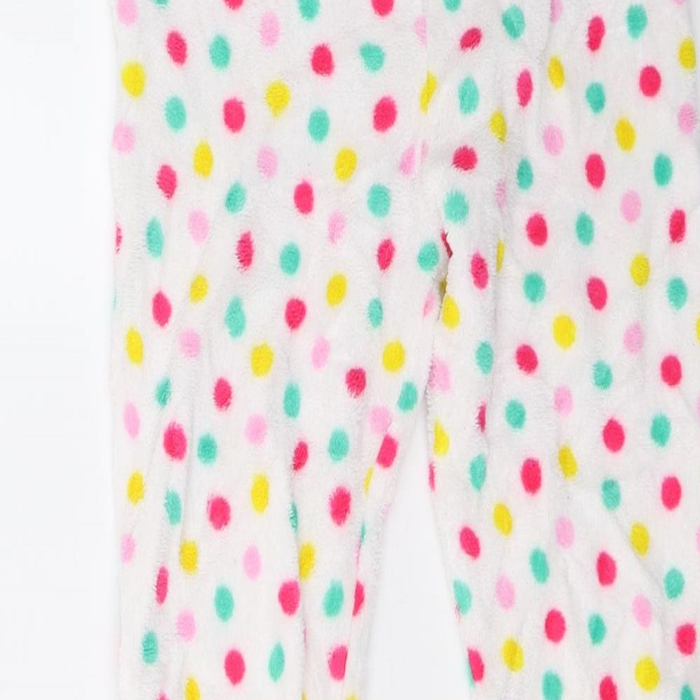 Primark Girls White Polka Dot Pyjama Pants Size 9-10 Years
