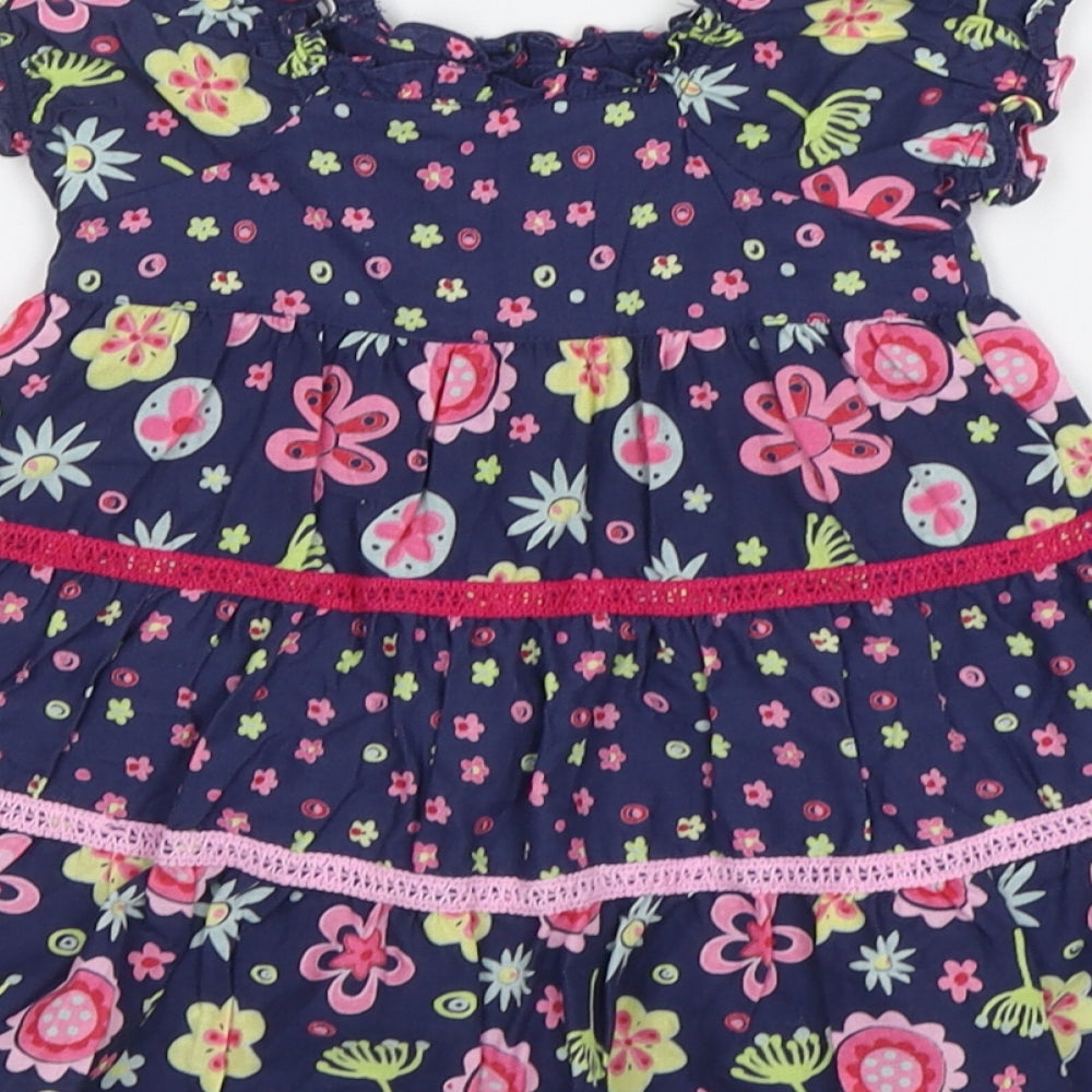 Matalan Baby Blue Floral A-Line Size 0-3 Months