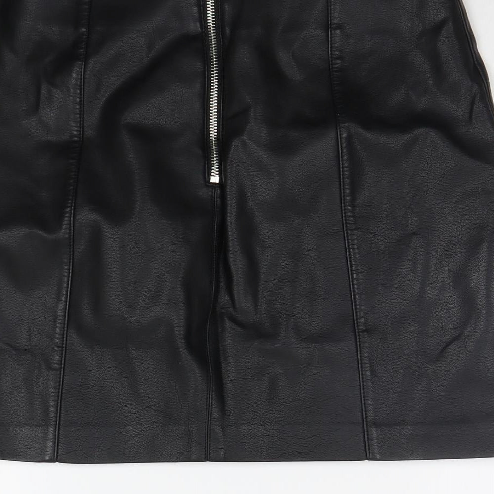 New Look Womens Black A-Line Skirt Size 8