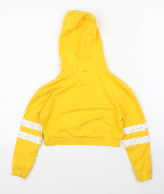 Miss Evie Boys Yellow Pullover Hoodie Size 6 Years - Cropped
