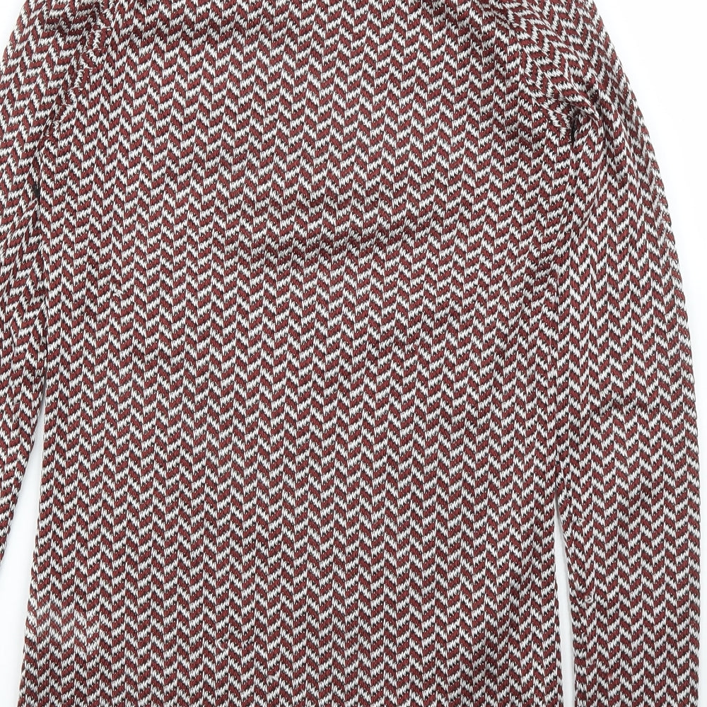 River Island Womens Purple Herringbone Pullover Jumper Size 8