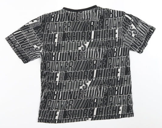 F&F Boys Black Basic T-Shirt Size 9-10 Years