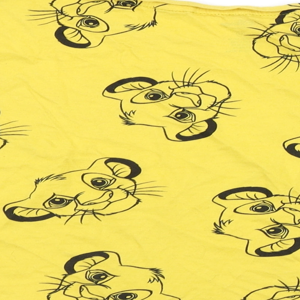 Love to lounge Womens Yellow Solid Top Pyjama Top Size M - Disney, Lion King