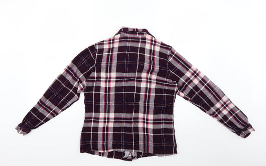 RJR.John Rocha Womens Pink Check Basic Button-Up Size 12