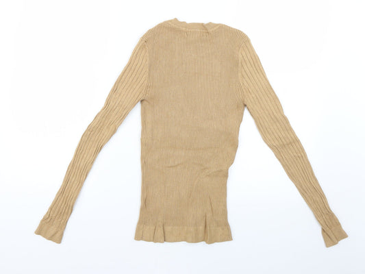 New Look Womens Beige Basic Blouse Size 12