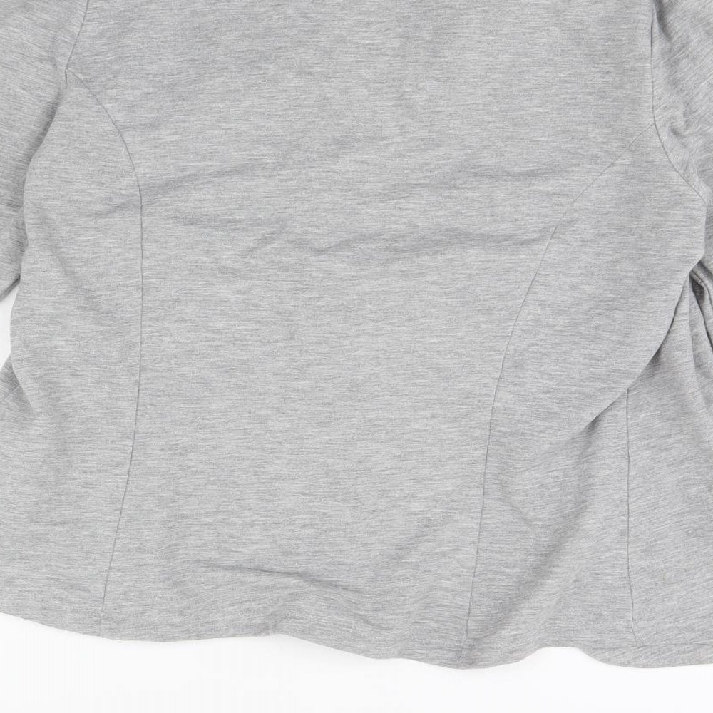 Brand and care label for Papaya women’s grey jacket, size UK 16
