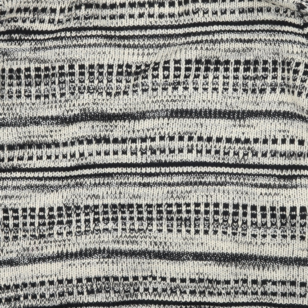 Isle Womens Beige Striped Cardigan Jumper Size L