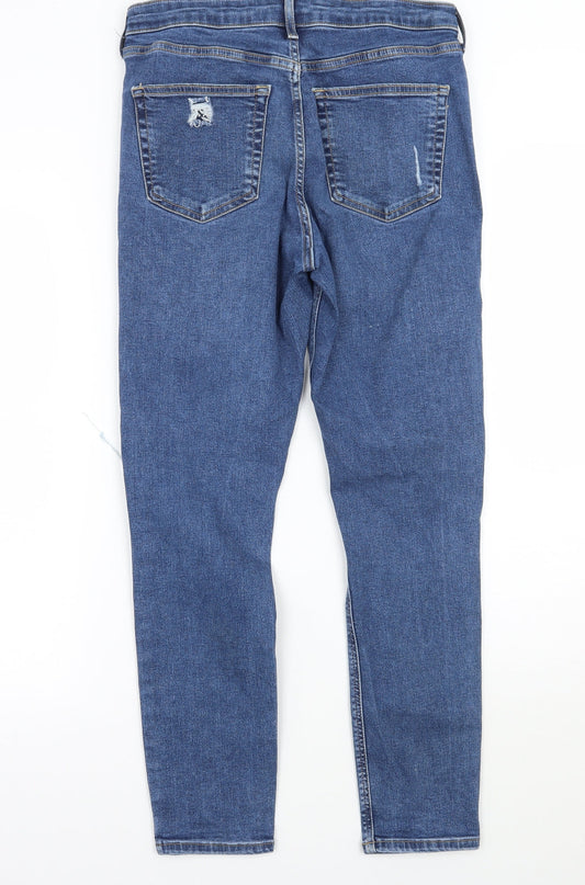 Topshop Womens Blue Skinny Jeans Size 30 L26.5 in