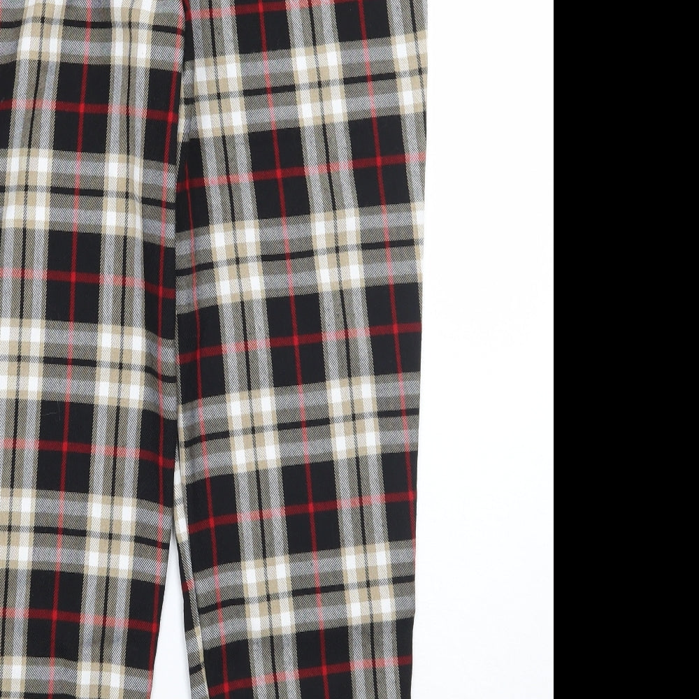 Nasty Gal Womens Blue Check Trousers Size 10 L27 in