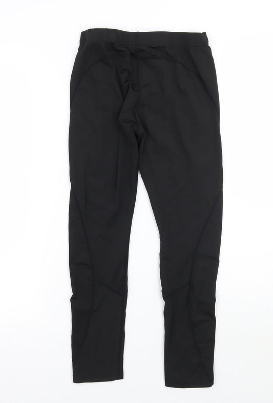 Preworn Womens Black Cropped Leggings Size 28 L23 in