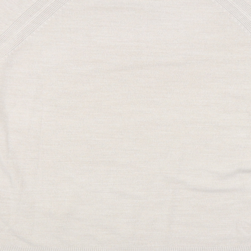 M&S Womens Beige Pullover Jumper Size 16
