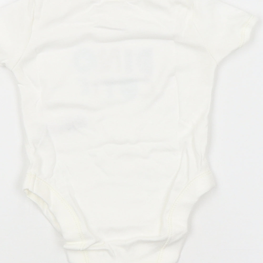 George Baby White Babygrow One-Piece Size 3-6 Months - Dino Cutie