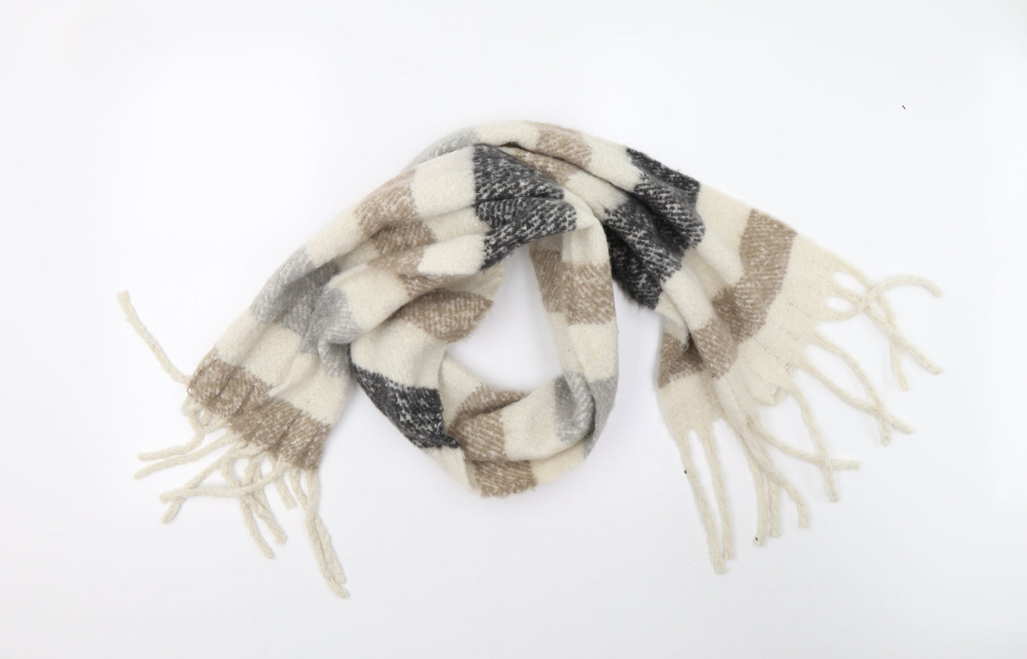 Primark Womens Multicoloured Striped Knit Scarf