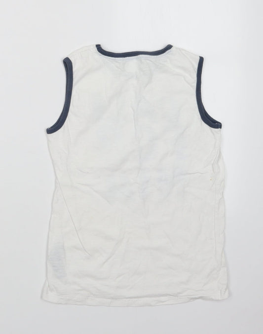 Cherokee Boys White Basic Tank Size 8-9 Years