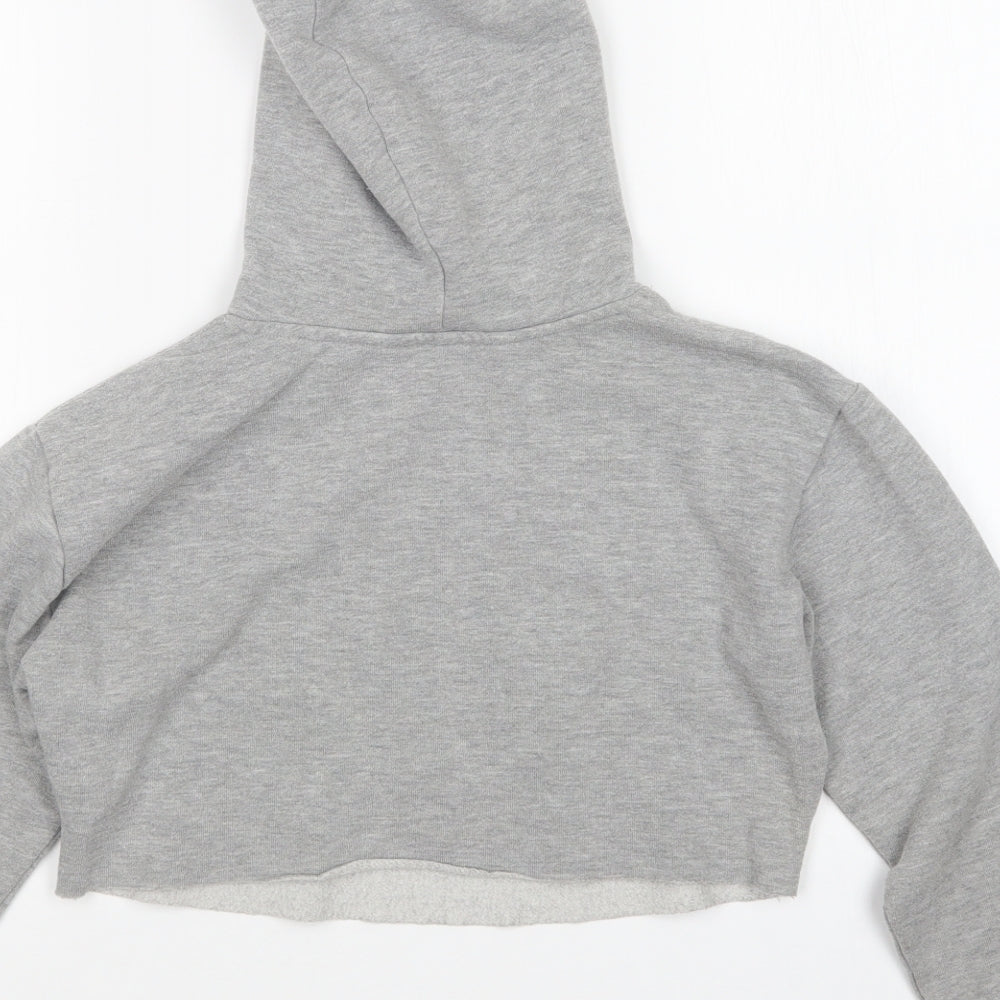 new look Girls Grey Pullover Hoodie Size 9 Years