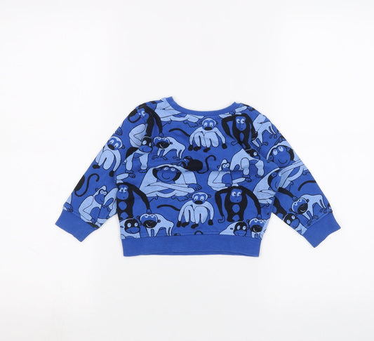 NEXT Baby Blue Camouflage Pullover Jumper Size 12-18 Months