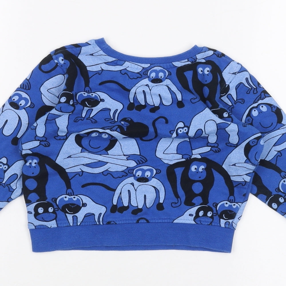 NEXT Baby Blue Camouflage Pullover Jumper Size 12-18 Months