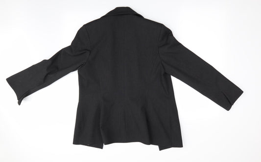 River Island Womens Grey Jacket Blazer Size 12 - Detailed Sleeve