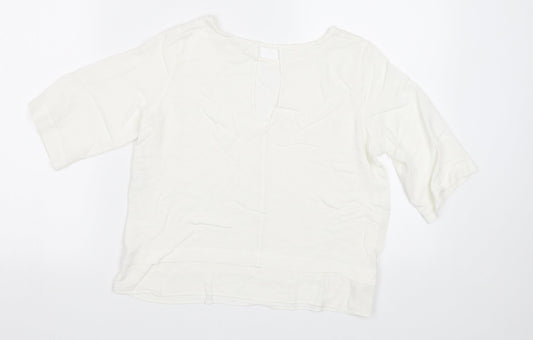 River Island Womens White Basic Blouse Size 12