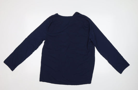 Preworn Womens Blue Basic Button-Up Size L